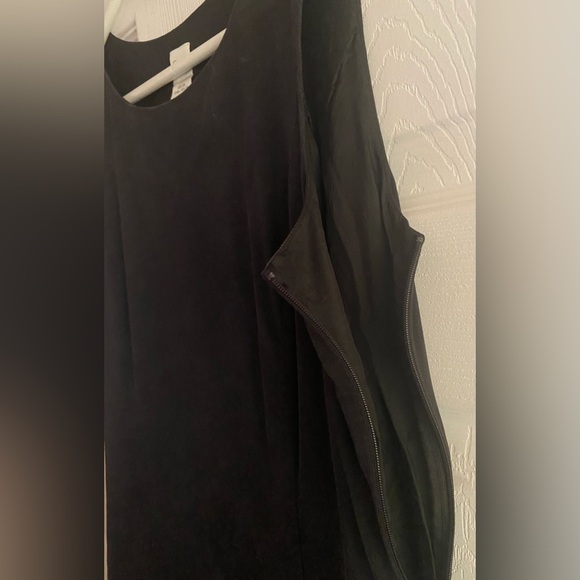 Garnet Hill 100% Silk Sleeveless Ruffle Hem Little Black Dress Size 8P - Picture 5 of 11